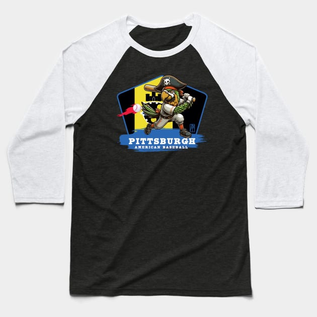 USA - American BASEBALL - Pittsburgh - Baseball mascot - Pittsburgh  baseball Baseball T-Shirt by ArtProjectShop